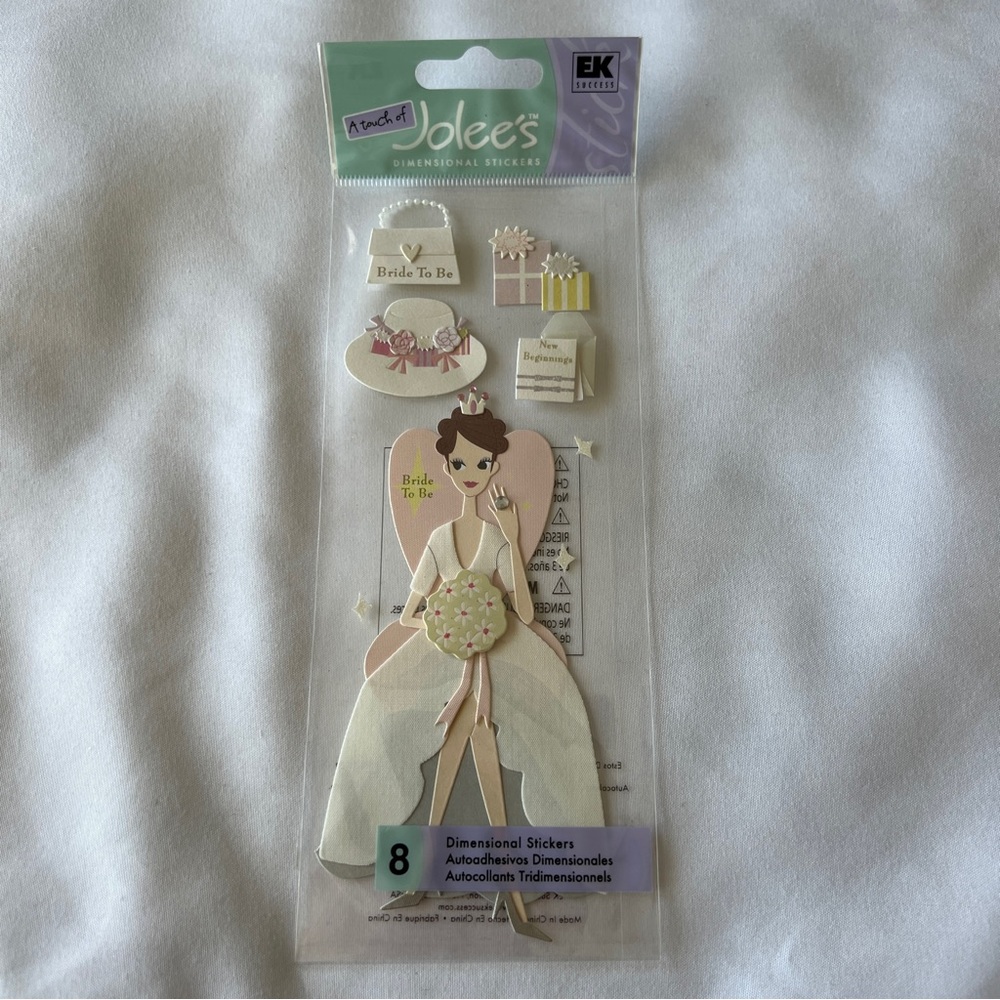 NWT Jolee's Boutique Bridal Shower Wedding Dimensional Sticker Set